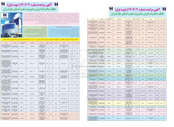 مزایده فروش تعدادی از املاک مازاد