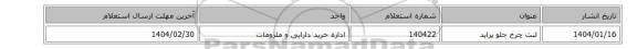 لنت چرخ جلو پراید