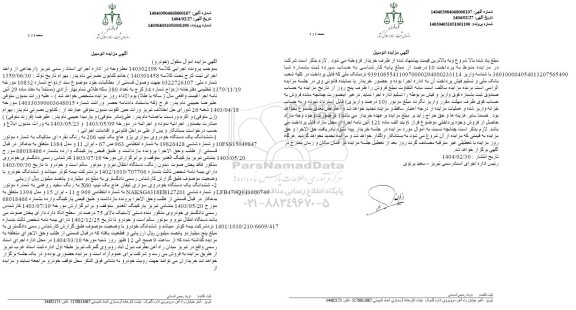 مزایده ششدانگ یک دستگاه خودرو سواری پژو هاچ بک