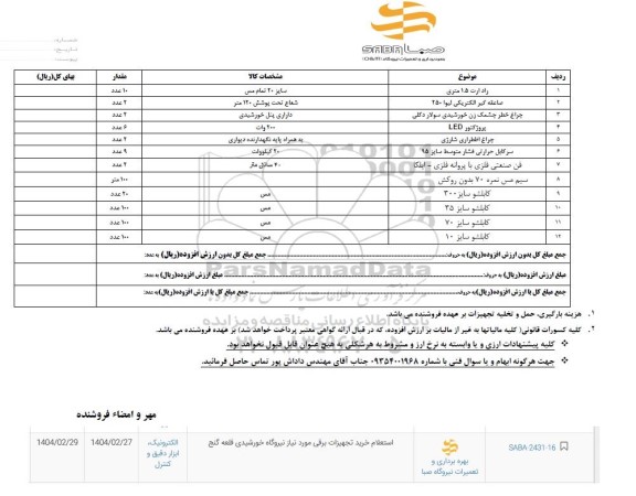 استعلام راد ارت ...