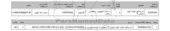 استعلام استراکچر فلزی کوره پاتیلی 4