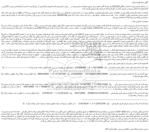 مزایده ملک