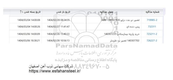 استعلام تعمیر دو عدد درایو و...