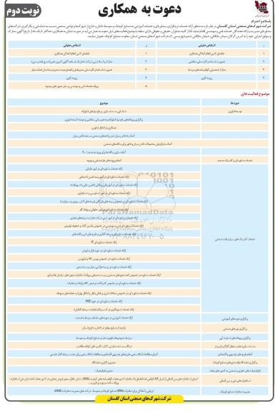 مناقصه دعوت به همکاری به منظور ارائه خدمات نرم افزاری، مشاوره ای و خدمات آموزشی به صنایع کوچک و متوسط داخل و خارج از شهرک ها- نوبت دوم