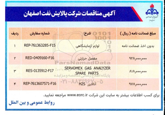 مناقصات لوازم آزمایشگاهی ...