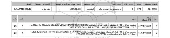 استعلام RTD
