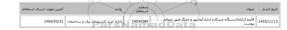 4آیتم (رایانه/دستگاه چندکاره اداری/مانیتور و چاپگر طبق ضمائم پیوست