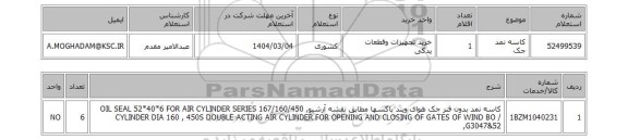 استعلام کاسه نمد جک