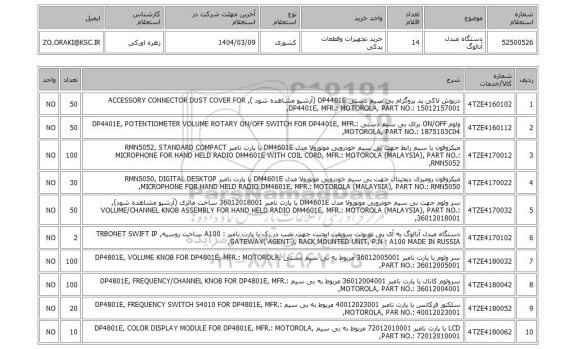 استعلام دستگاه مبدل آنالوگ
