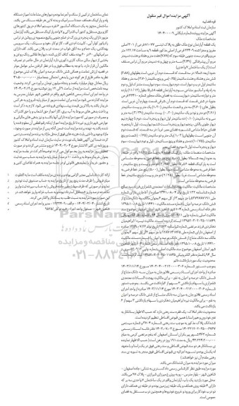 مزایده فروش یک قطعه آپارتمان به پلاک 81077 فرعی از 301 اصلی