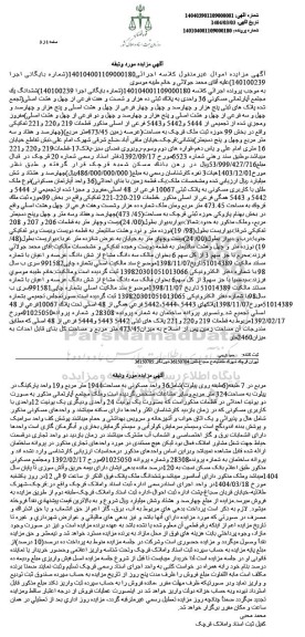 مزایده ششدانگ یک مجتمع آپارتمان مسکونی 36 واحدی
