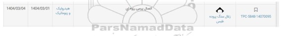 استعلام اتصال پرسی رزوه ای