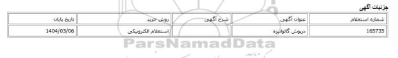 استعلام الکترونیکی، درپوش گالوانیزه