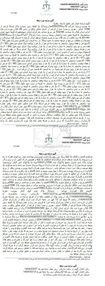 مزایده: ششدانگ یک قطعه زمین به شماره پلاک ثبتی 3 فرعی از 1096 اصلی