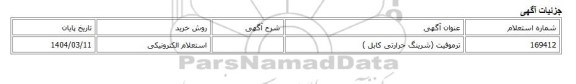 استعلام الکترونیکی، ترموفیت (شرینگ حرارتی کابل )