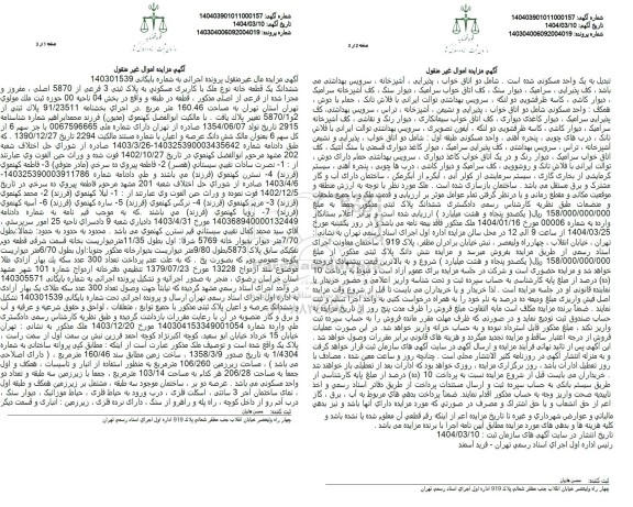 مزایده ششدانگ یک قطعه خانه مسکونی پلاک ثبتی 04