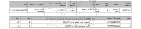 استعلام اینسرت هلدر