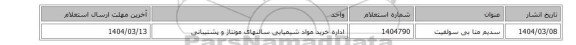 سدیم متا بی سولفیت