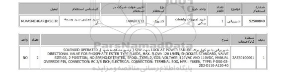 استعلام شیربرقی