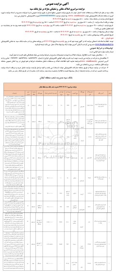 مایده فروش املاک ملکی و تملیکی مازاد برنیاز