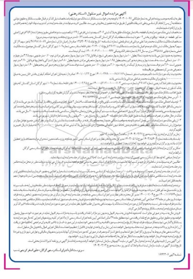 مزایده فروش یک قطعه ساختمان به پلاک ثبتی 306 فرعی از 129 اصلی