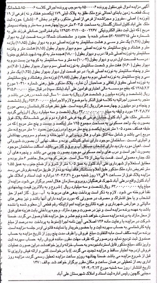 یک قطعه زمین با بنای احداثی به پلاک ثبتی 179 فرعی از 19 اصلی،...