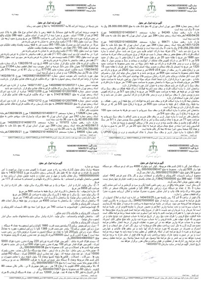 مزایده ششدانگ یک قطعه زمین با بنای احداثی نوع ملک طبق به پلاک ثبتی 542 فرعی از 1159 اصلی و...
