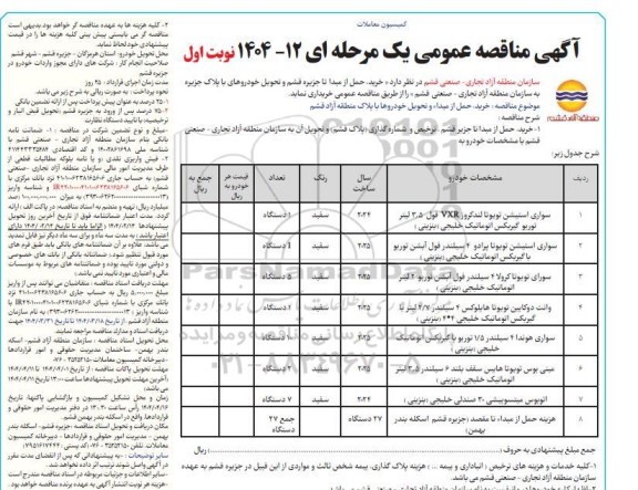 مناقصه سواری استیشن تویوتا لندکروز VXR و...
