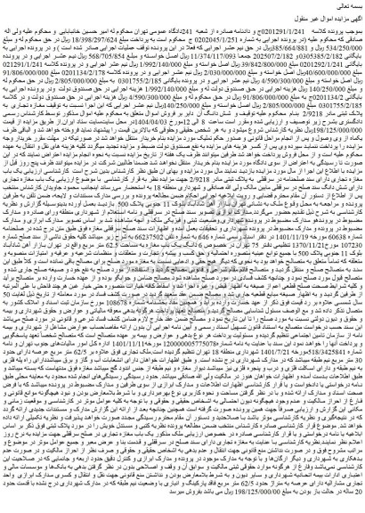 مزایده مغازه تجاری  به پلاک ثبتی مادر 2/9218 