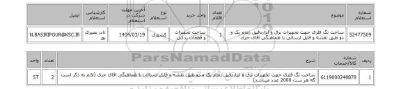 استعلام ساخت تگ فلزی جهت تجهیزات برق و ابزاردقیق زمزم یک و دو طبق نقشه و فایل ارسالی با هماهنگی اقای حری