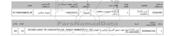 استعلام لنس 1/2-2 اضطراری