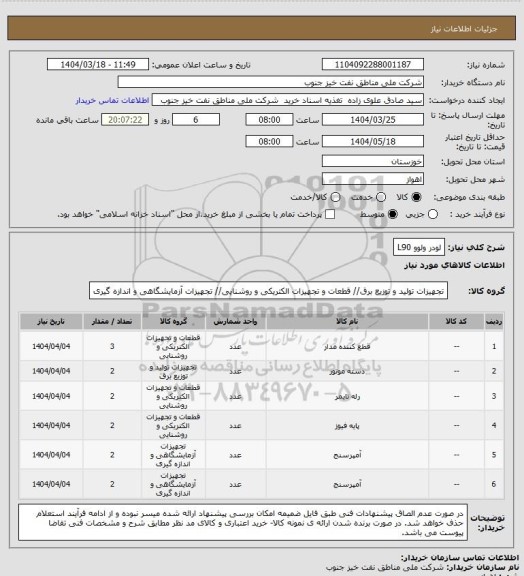استعلام لودر ولوو L90