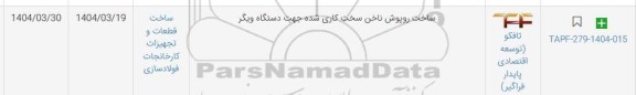 استعلام ساخت روپوش ناخن سخت کاری شده جهت دستگاه ویگر 
