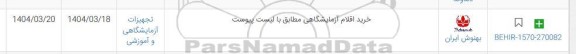 استعلام خرید اقلام آزمایشگاهی 
