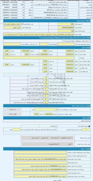 مزایده ، انواع ابزارآلات-رویت کالاها الزامی میباشد در غیراینصورت مسئولیت آن برعهده خریدار میباشد-فروش داخل *** خریدار محترم لازم