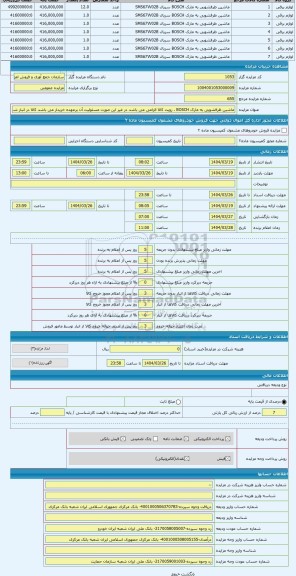 مزایده ، ماشین ظرفشویی به مارک BOSCH ، رویت کالا الزامی می باشد در غیر این صورت مسئولیت آن برعهده خریدار می باشد کالا در انبار ش