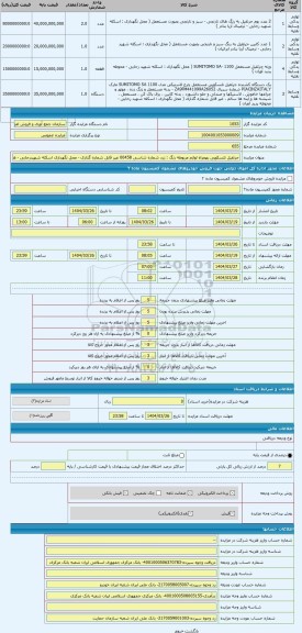 مزایده ، جرثقیل تلسکوپی بهمراه لوازم مربوطه رنگ : زرد شماره شاسی 00458 غیر قابل شماره گذاری - محل نگهداری اسکله شهیدرجایی - هزین