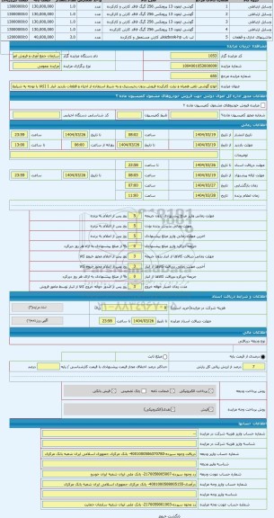 مزایده ، انواع گوشی تلفن همراه و تبلت کارکرده فروش بدون رجیستری و به شرط استفاده از اجزاء و قطعات بازدید انبار 1 (کالا با توجه ب