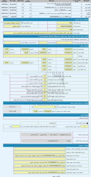 مزایده ، لوازم برقی خانگی مختلف (بازدید کالا الزامی است)