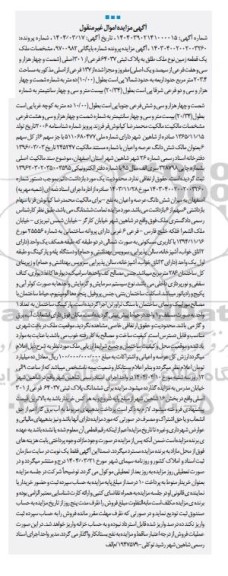 مزایده فروش یک قطعه زمین پلاک ثبتی 64037 ففرعی