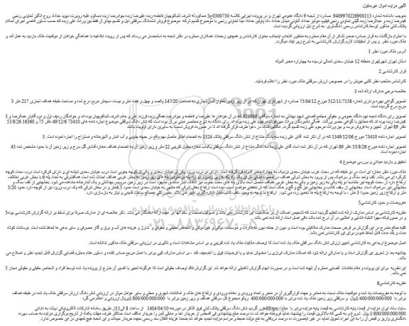 مزایده فروش ششدانگ سرقفلی