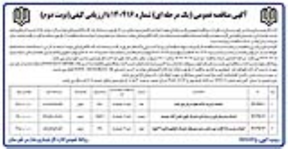 مناقصه احداث مدرسه 18 گ هانیه مرکز شهر ایذه .... نوبت دوم