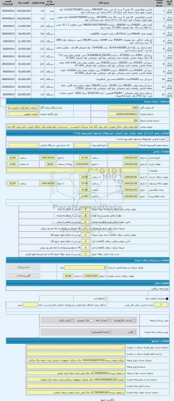 مزایده ، انواع لوازم برقی خانگی فروش داخل روئت کالا برای خریداران الزامیست