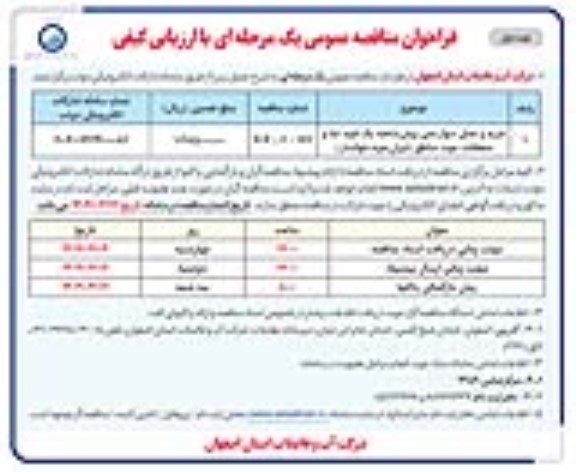 مناقصه خرید و حمل دیوار بتنی پیش ساخته یک  طرف نما و متعلقات جهت مناطق...