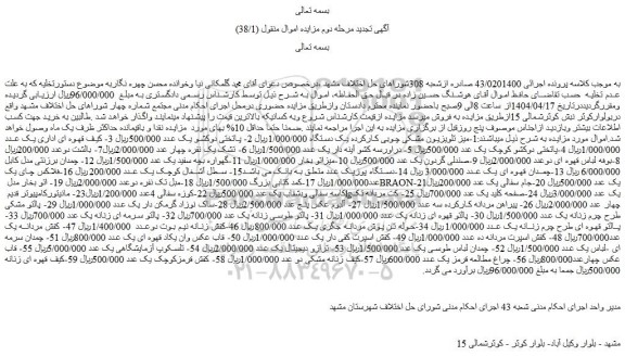 مزایده میز تلویزیون مشکی چوبی کارکرده یک دستگاه و...