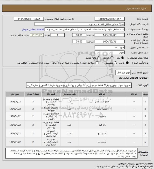 استعلام لودر ولوو L90