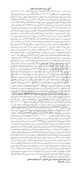 مزایده فروش سه دانگ ملک با پلاک ثبتی 2 فرعی از 2844 اصلی