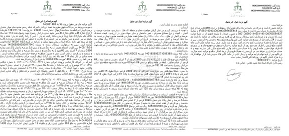 مزایده فروش سه دانگ از ششدانگ ملک با پلاک ثبتی 2690 فرعی از 7 اصلی