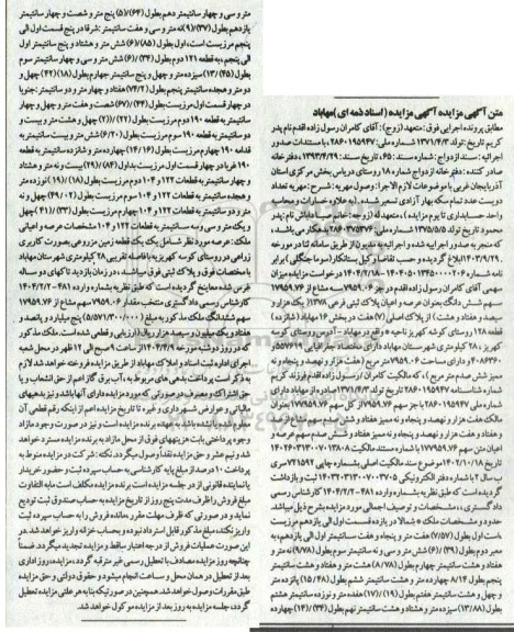 مزایده فروش ملک