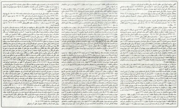 مزایده فروش ششدانگ پلاک ثبتی 18245 فرعی از پلاک 6 اصلی